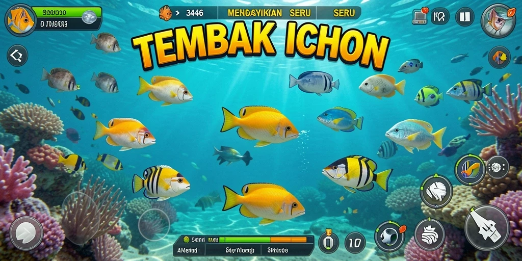 Tampilan menarik dari gameplay Tembak Ikan 3446.