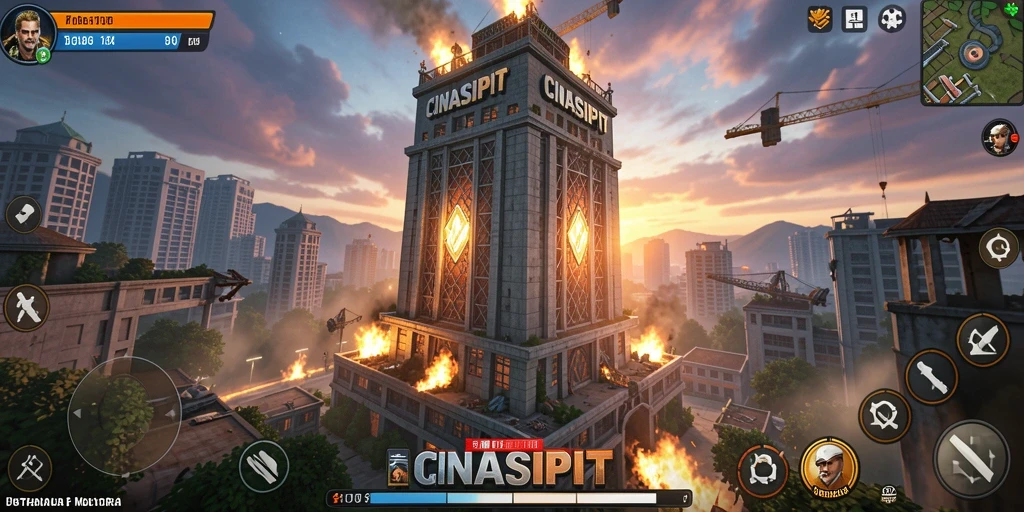 Tampilan menarik dari gameplay Tower Defense CINASIPIT.