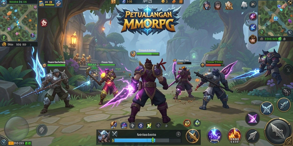 Tampilan gameplay seru dari PP123 dalam dunia MMORPG.