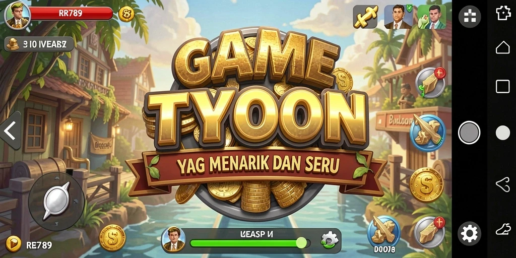 Screenshot menampilkan pengalaman gameplay di dunia Tycoon.
