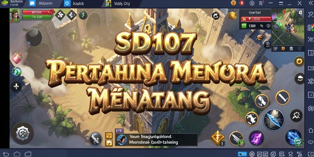 Tangkapan layar gameplay SD107 menampilkan strategi serangan menara yang mendebarkan.